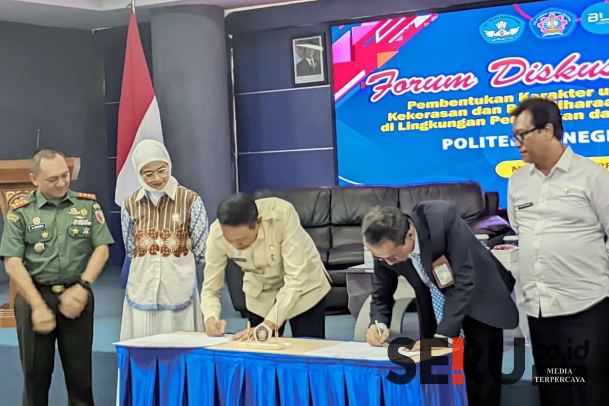 Komitmen Polinema dalam mencegah kekerasan dan memelihara kesehatan mental, salah satunya diwujudkan melalui MoU bersama pemerintah. (ws13) - Polinema Komitmen Cegah Kekerasan dan Peduli Kesehatan Mental, Perkuat Sinergi Lintas Sektoral