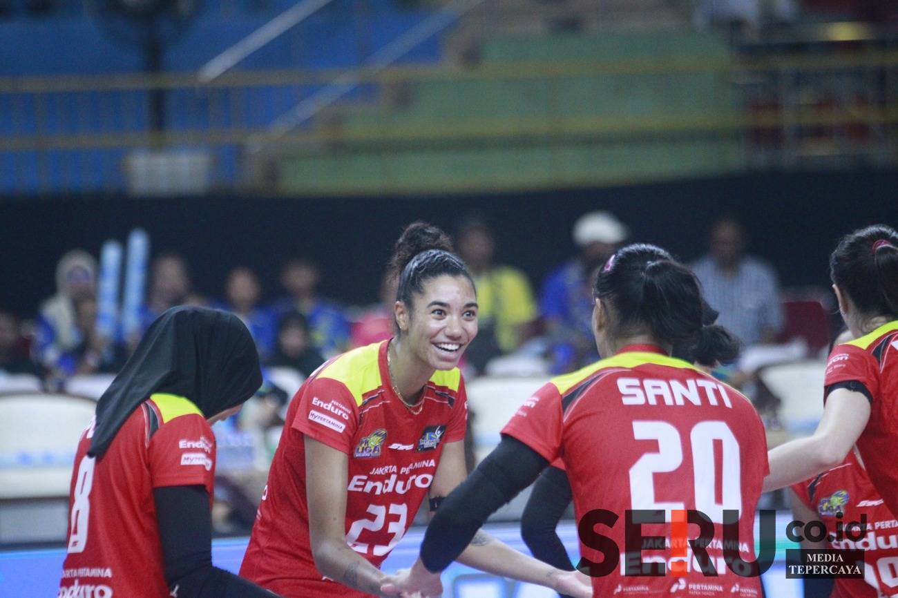 Di Leg Putri Pertamina Enduro kalahkan Electric PLN, Putra Bhayangkara Presisi Libas Surabaya Samator