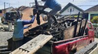 Kondisi kandang warga di Kecamatan Dau yang hangus setelah mengalami kebakaran. (ist) - Puluhan Hewan Ternak Turut Terbakar, Pemilik Kandang Alami Kerugian hingga Rp50 Juta