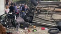 Kondisi setelah kendaraan mobil Daihatsu Terios menabrak bengkel di singosari. (ist) - Keluarga Pegawai Bengkel Korban Laka Singosari Tuntut Keadilan, Sopir Dihukum Sesuai Ketentuan