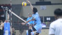 Laga final four seri dua di GOR Jatidiri, Semarang, Minggu (26/4/2025). (Ist) - Bhayangkara Membuka Peluang Lolos Grand Final Usai Kalahkan Samator