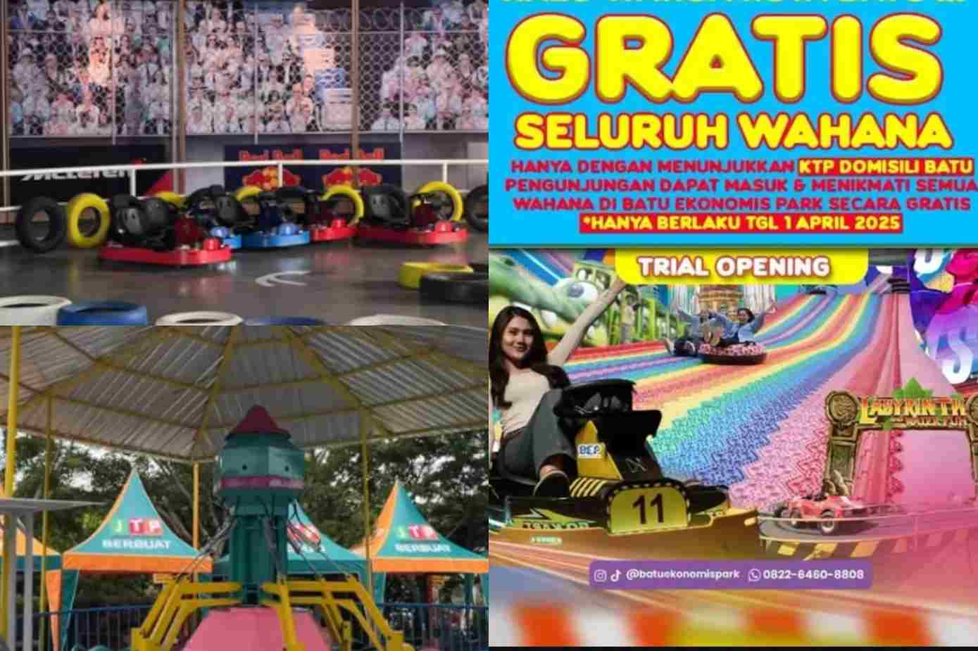 Gratis Bermain di Batu Ekonomis Park, Cukup Tunjukkan KTP Saat Soft Opening