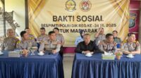 Serdik Sespimti Dikreg ke-34 TA 2025 baksos bagi ratusan sembako ke masyarakat kurang mampu. (ist) - Serdik Sespimti Dikreg ke-34 TA 2025 Baksos Bagi Ratusan Sembako ke Masyarakat Kurang Mampu