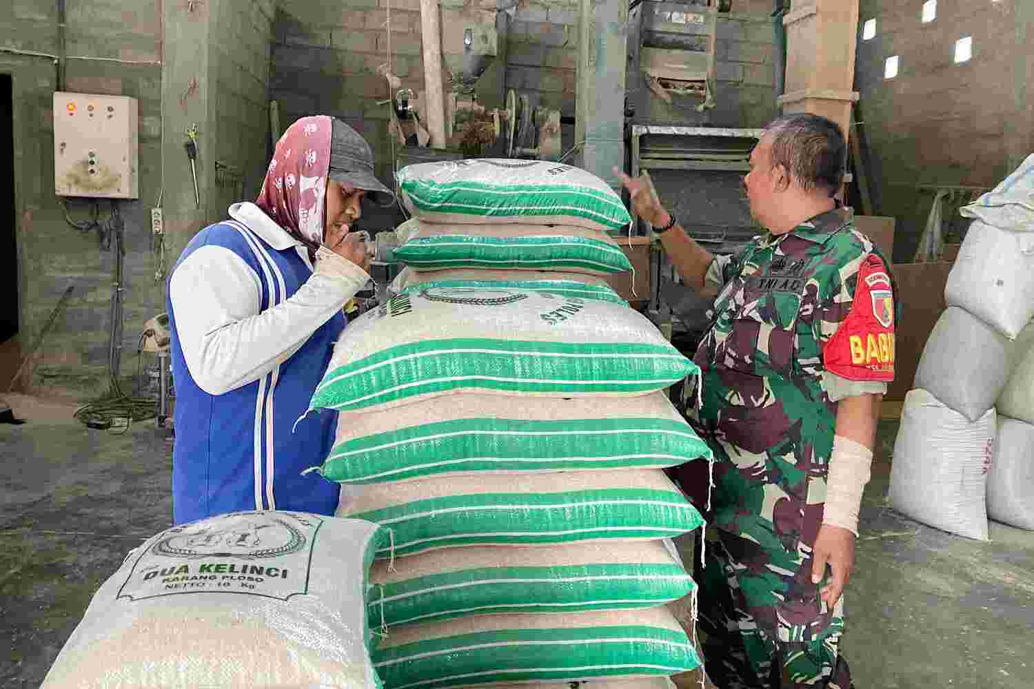 Babinsa Blimbing Monitoring Penggilingan Padi di UD Terang Jaya Jaga Kestabilan Harga Gabah