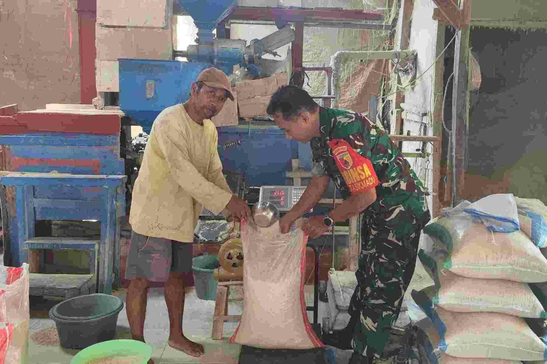 Babinsa Tasikmadu Dampingi Petani Pastikan Kualitas Gabah Kering Terjaga