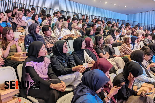 Para mahasiswa UB antusias menyambut seminar bersama LPS. (ws13)