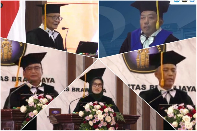 UB Kukuhkan Lima Profesor Baru Lintas Bidang Ilmu