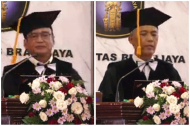 Prof Daduk Setyohadi dan Prof Gatut Bintoro. (rhd)