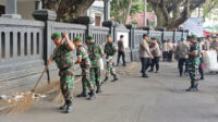 Pasca Demo Hari Buruh, Kodim 0833 dan Polresta Malang Kota Aksi Bersih-bersih