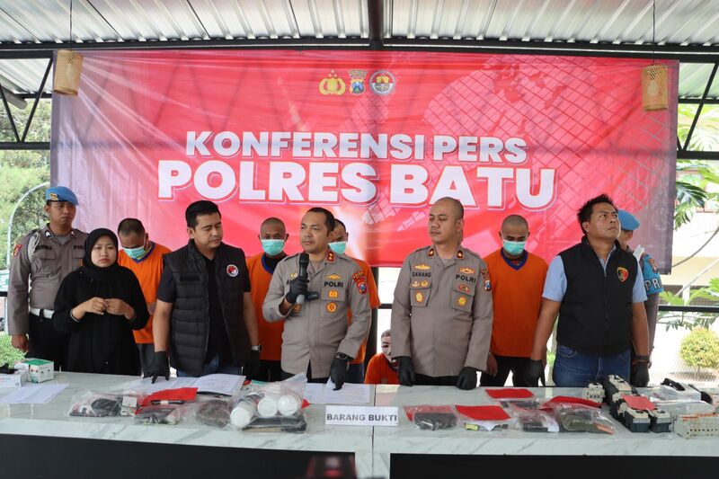 Satresnarkoba Polres Batu Berhasil Ungkap Puluhan Kasus Narkoba dalam 5 Bulan