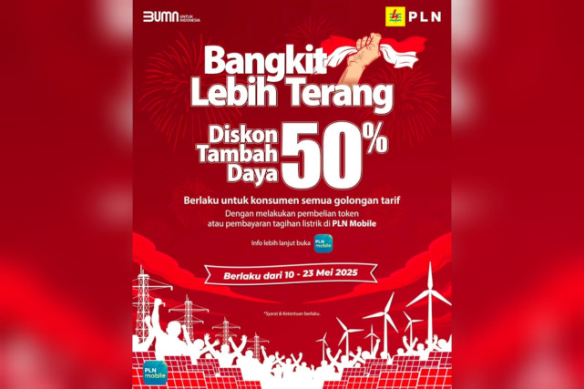 Sambut Hari Kebangkitan Nasional, PLN Hadirkan Promo Tambah Daya Diskon 50 Persen Sampai 23 Mei!