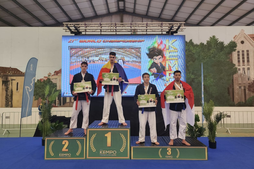 Mahasiswa UB Raih Medali Perunggu Kejuaraan Dunia Kempo di Portugal