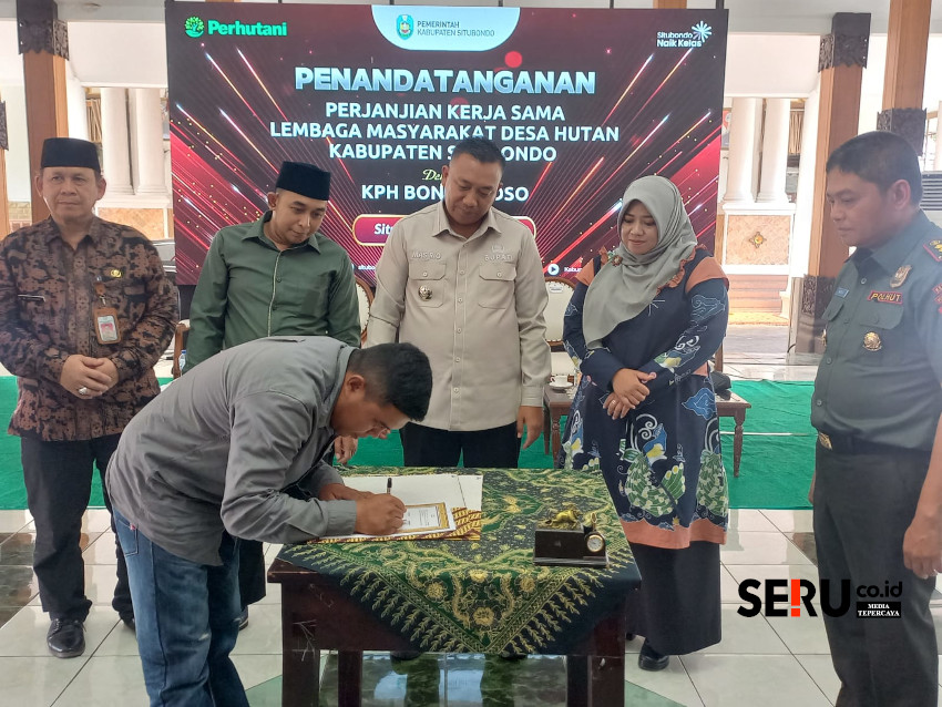 Penandatanganan Perjanjian Kerjasama Petani Hutan Situbondo Bisa Dapat Pupuk Subsidi