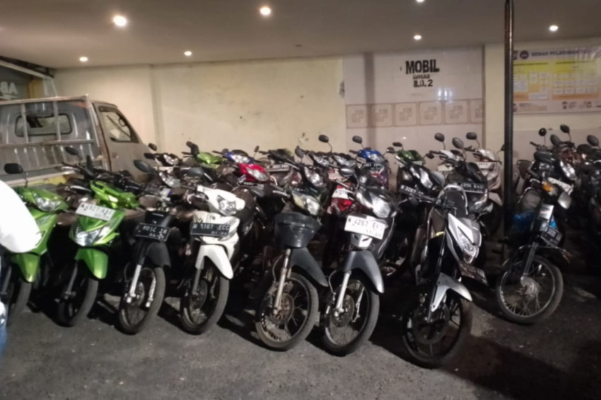 47 Unit Motor Ditinggal Pemiliknya di Arena Sabung Ayam Karangploso Diamankan Polisi