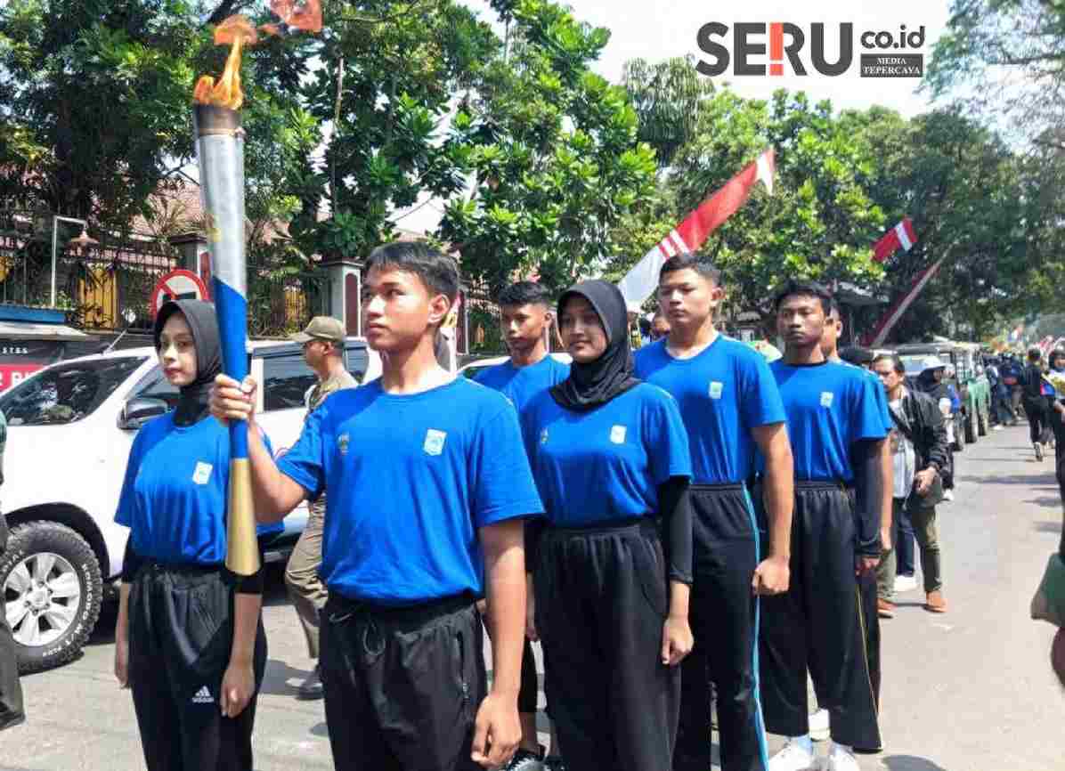 Kirab Api Porprov IX Jatim 2025 Meriah, Bupati Sebut Bukan Sekadar Simbol