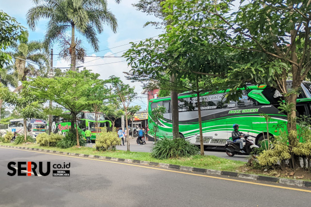 Satlantas Polresta Malang Kota Tegas Tilang Bus Ngetem Diluar Terminal Arjosari