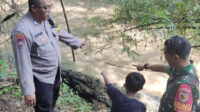 Babinsa Bumiayu bersama Bhabinkamtibmas dan Relawan Pencarian Anak Hanyut di Sungai Brantas