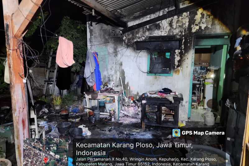Dalam Sehari Dua Bangunan di Kabupaten Malang Terbakar, Kerugian Capai Rp100 Juta dan Satu Korban Jiwa