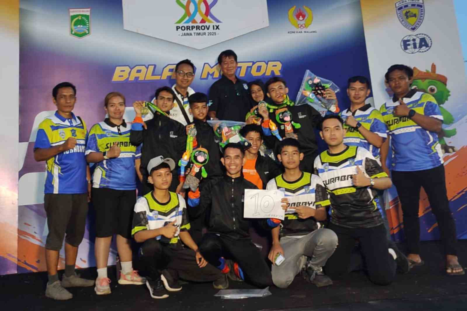 Kontingen Kota Surabaya Borong Medali Dalam Cabor Balap Motor Porprov 2025