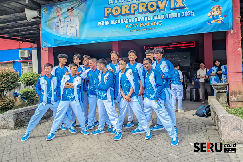 Para atlet basket putra dan putri Kota Malang siap bertanding dalam Porprov IX Jatim. (Seru.co.id/bas)