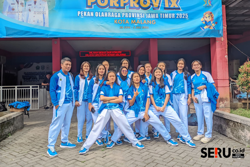 Para atlet basket putri Kota Malang siap bertanding dalam Porprov IX Jatim. 
