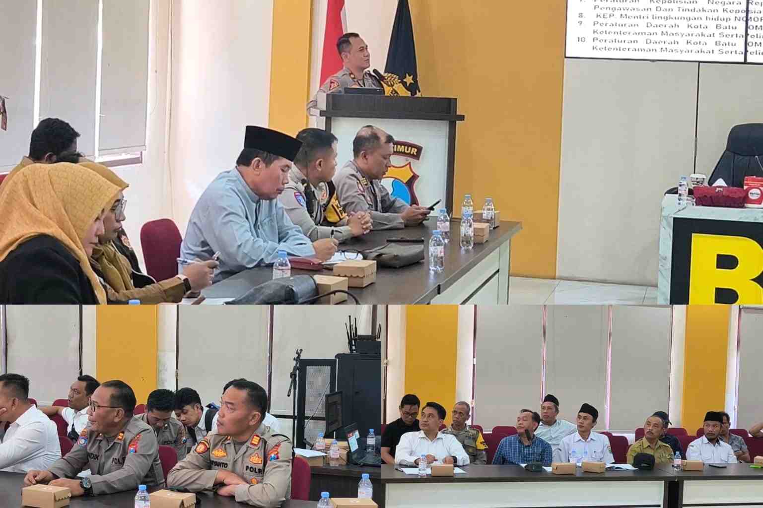 Rakor Bersama Panitia Karnaval Desa Giripurno, Polres Batu Tegaskan Larangan Sound Horeg