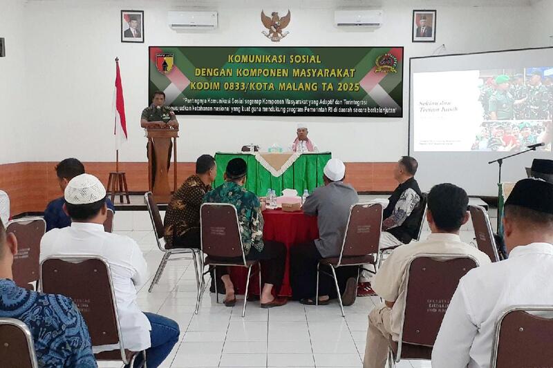 Kodim 0833/Kota Malang Gelar Komsos bersama Komponen Masyarakat