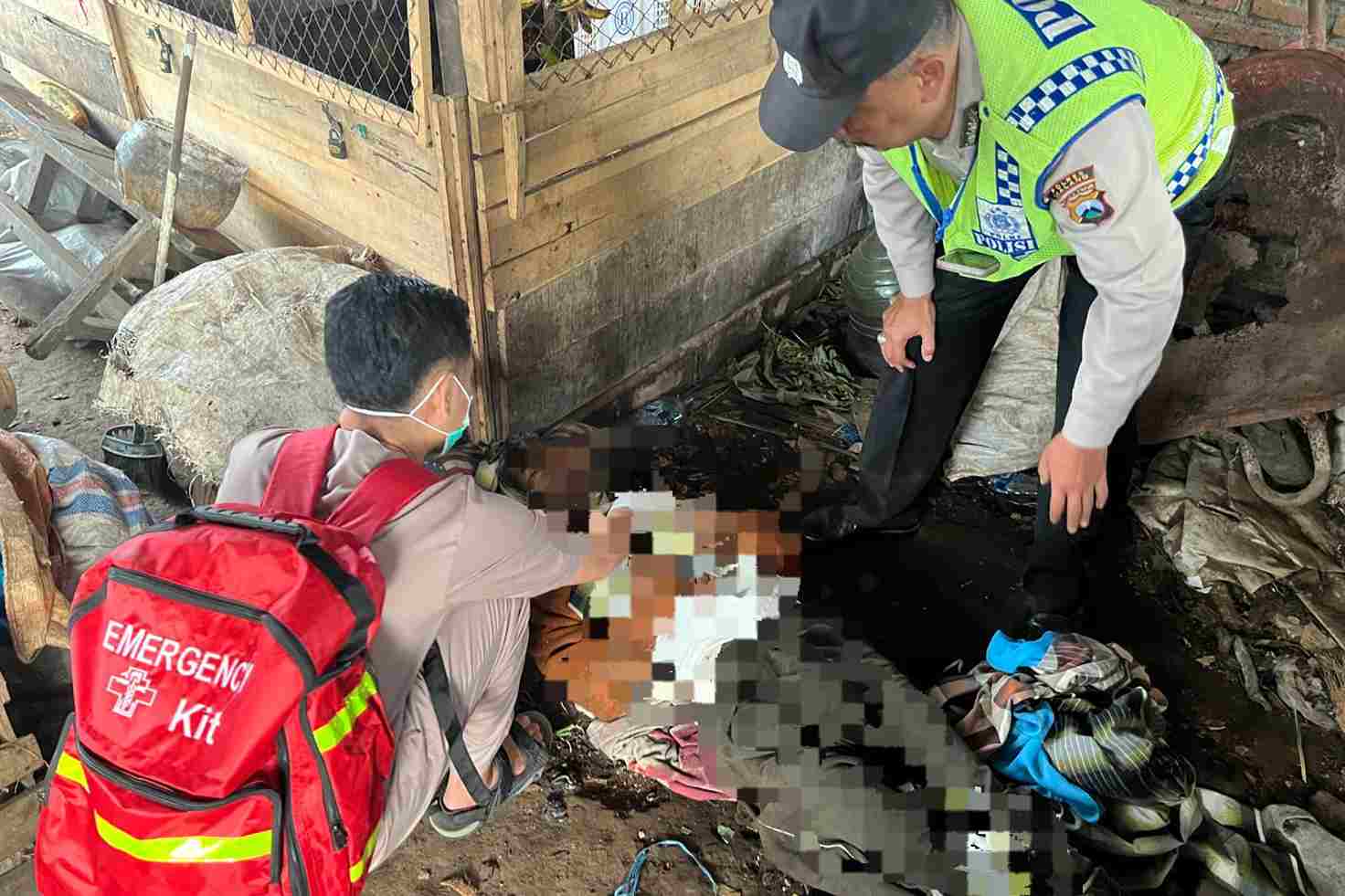 Tunawisma Asal Bandung Ditemukan Tewas di Area Pasar Kali Lima Dampit