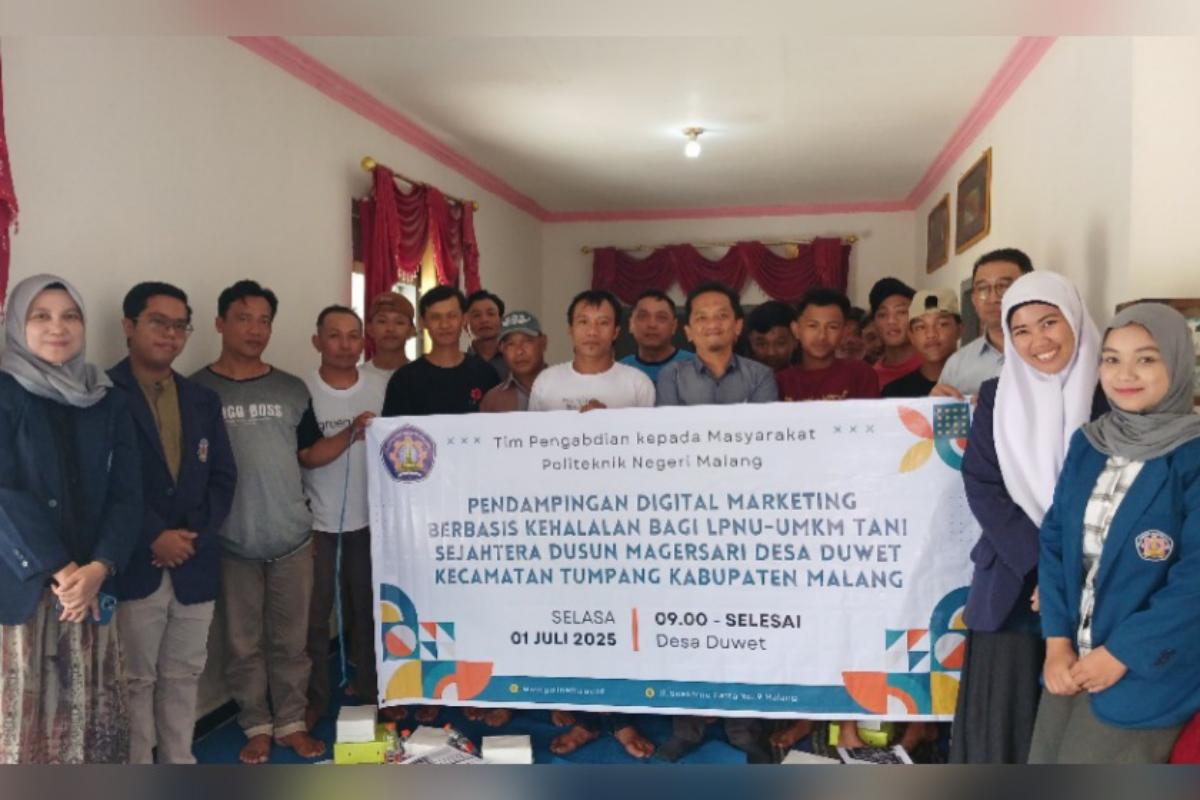 Polinema Pendampingan Digital Marketing Berbasis Kehalalan bagi Produsen Pupuk Kotoran Hewan LPPNU