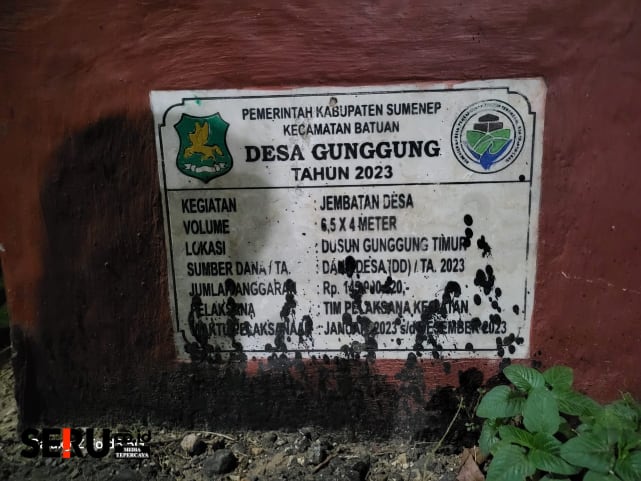 Terindikasi Menyimpang, Proyek Jembatan Desa Gunggung Mulai Disoal