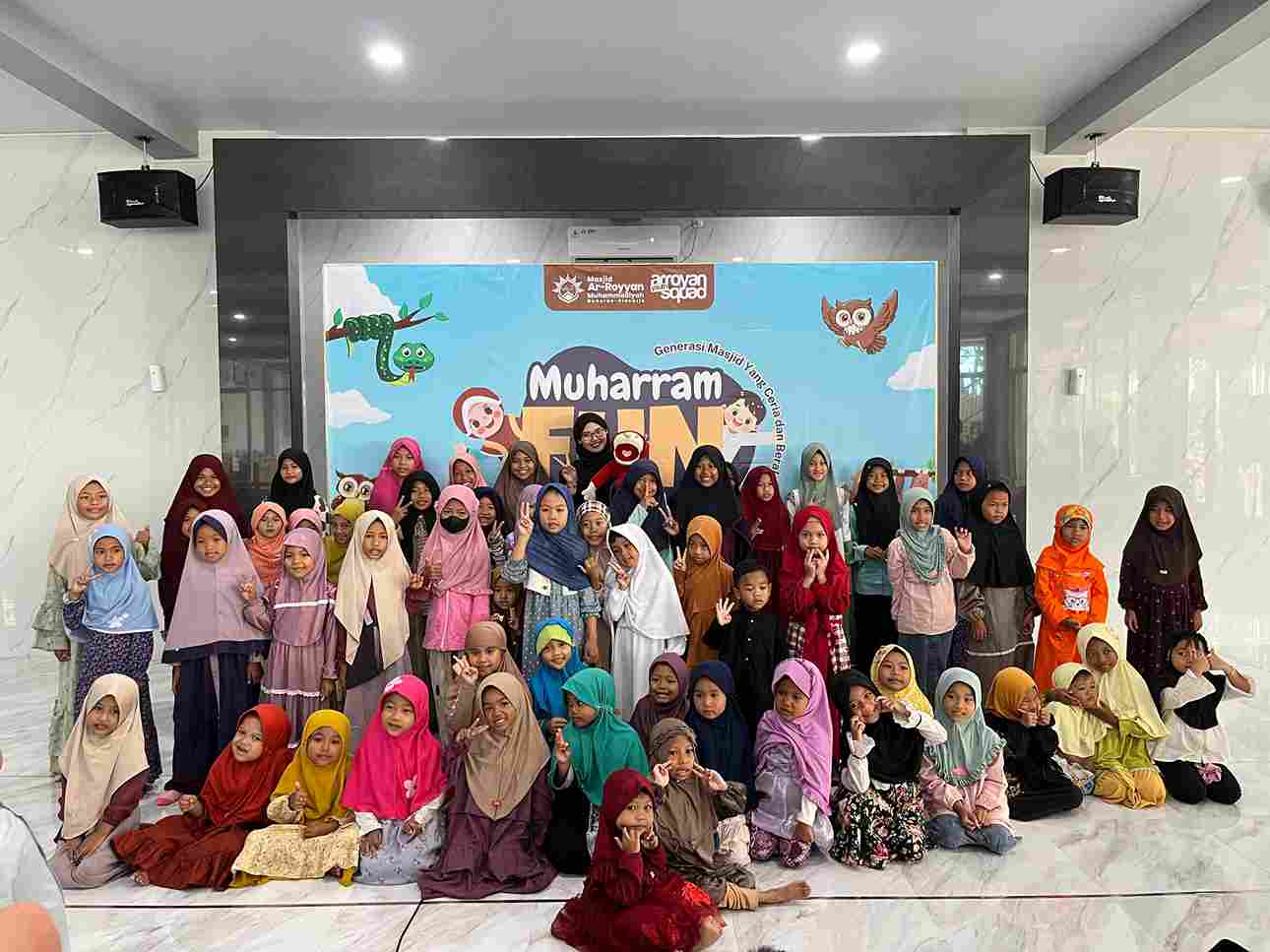 Serunya Muharram Fun Kids Masjid Ar Royyan Buduran, Hadirkan Kak Nadya dan Komunitas Satwa