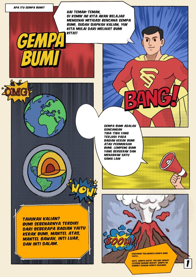 Cuplikan cerita dalam komik SIBENI. (ist)