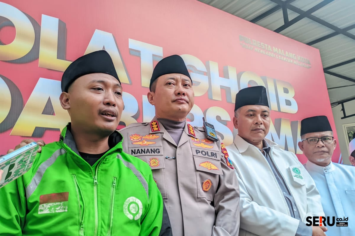 Kapolresta Malang Kota dan perwakilan ojol menegaskan, pentingnya transparansi proses hukum. (bas)