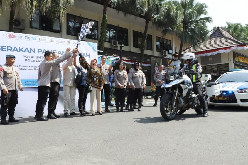 Kapolresta Malang Kota Berangkatkan 48,5 Ton Beras SPHP Bulog dalam GPM Polri Tahap Kedua