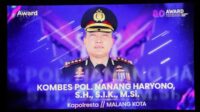 Kapolresta Malang Kota Kombes Pol. Nanang Haryono Raih Indonesia Visionary Leader Awards 2025