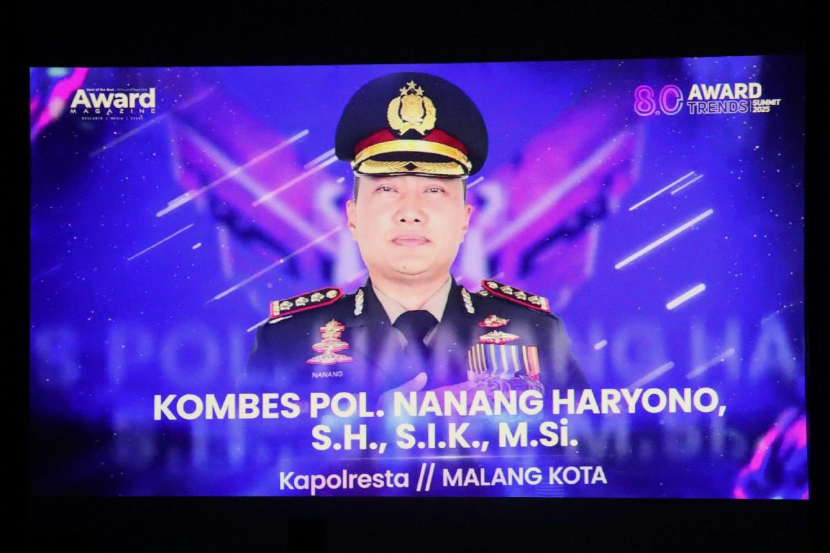 Kapolresta Malang Kota Kombes Pol. Nanang Haryono Raih Indonesia Visionary Leader Awards 2025