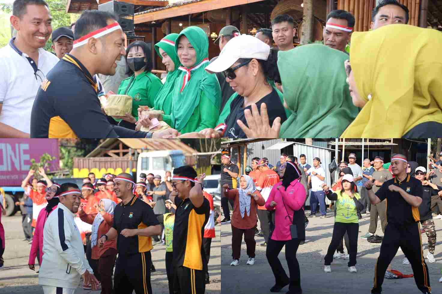 Olahraga Bersama Personel Polres Batu Meriahkan HUT ke-80 RI Berlangsung Seru!