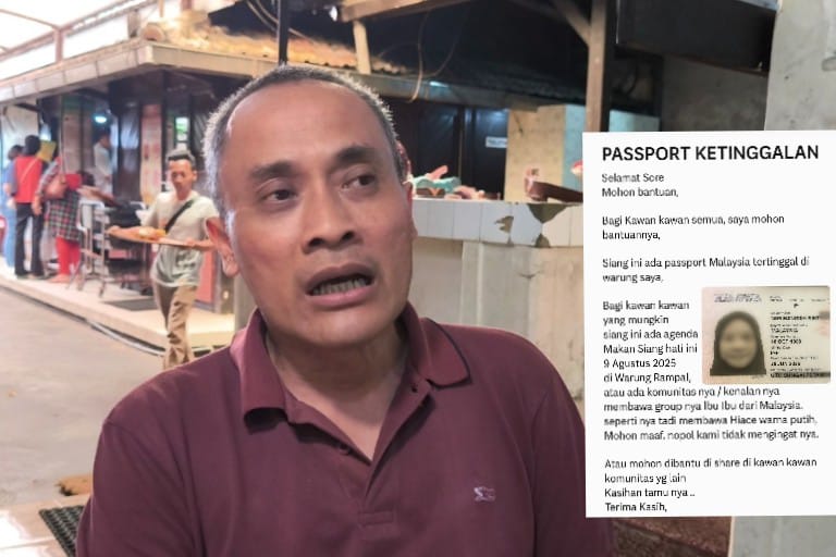 Tertinggal di Rawon Rampal, Pemilik Warung Berupaya Kembalikan Paspor Turis Malaysia Lewat Jejaring Sosial