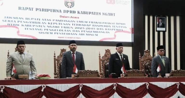 DPRD Ngawi Setujui Perda RTRW 2025 - 2045 di Tengah Gencarnya Kegiatan Investasi industri di Ngawi