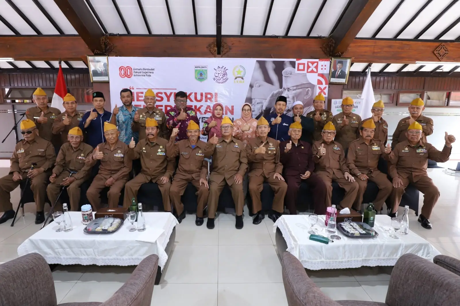 Veteran Kota Batu Sumringah, Pemkot Batu Gelar Acara Silaturahmi dan Berbagi
