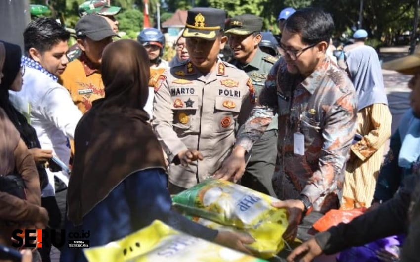 Polres Bondowoso Gelar Operasi Pasar Beras Murah dengan Harga Eceran Terendah