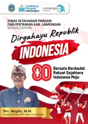 iklan ucapan HUT RI ke 80 dari  Dinas KPP Kabupaten Lamongan