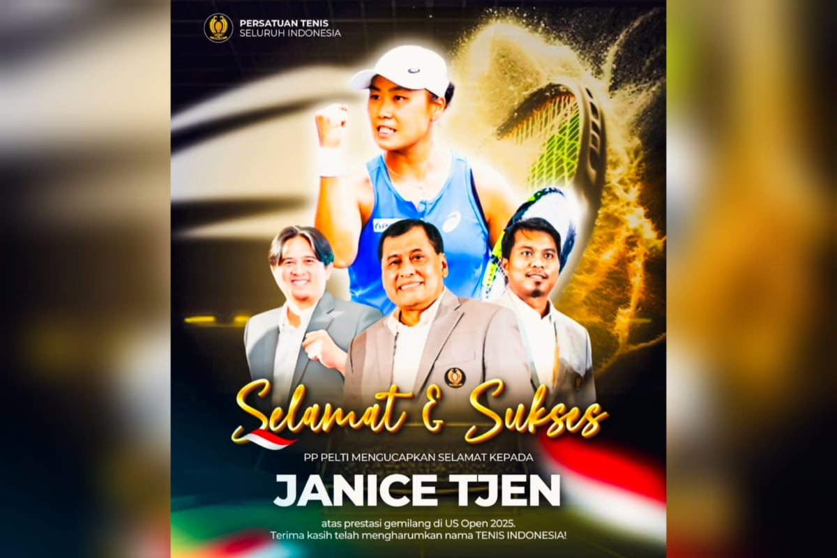 Janice Tjen Ukir Sejarah di US Open, Poster Dukungan Pengurus Datang Belakangan