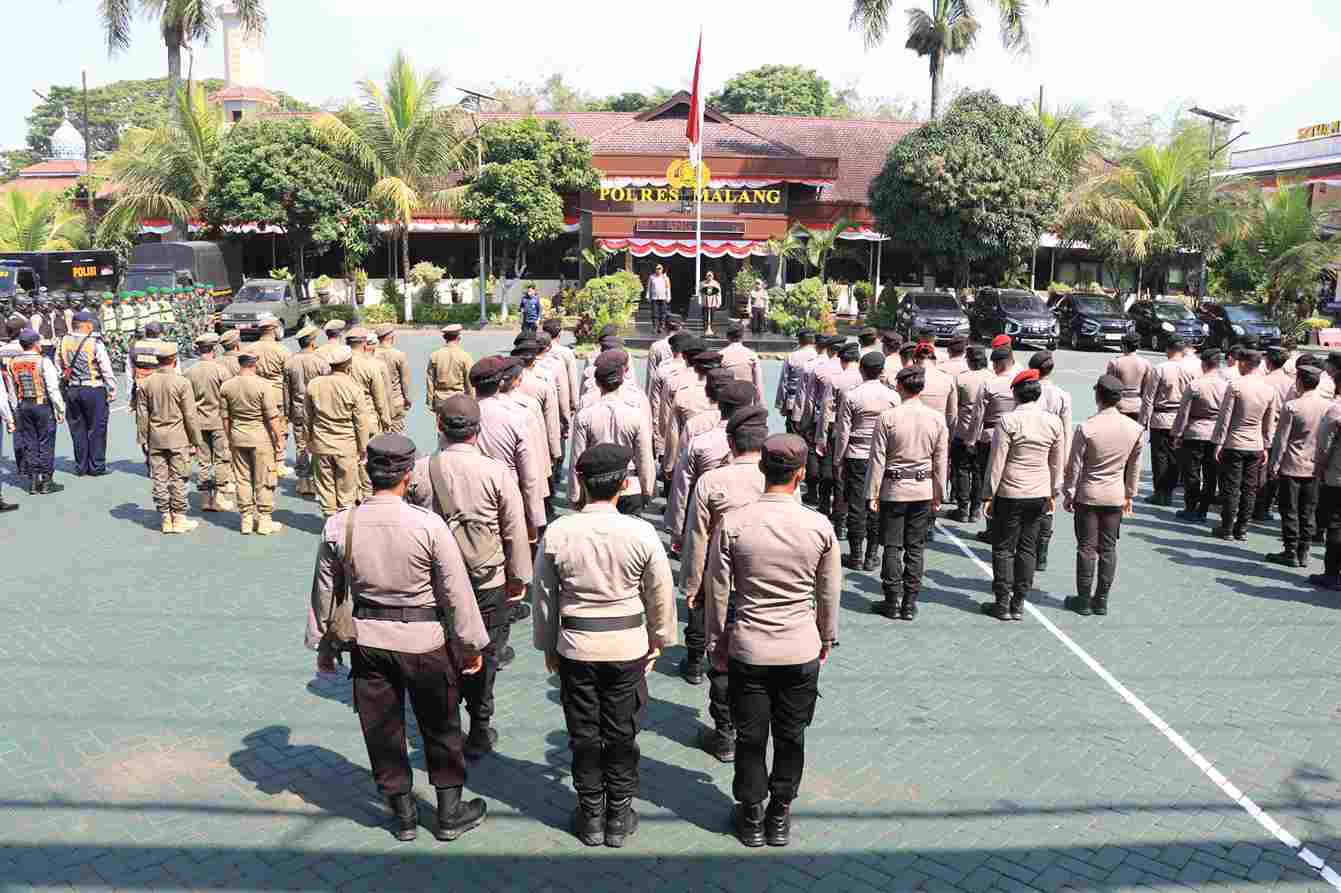 Ratusan Personel Gabungan Gelar Patroli Skala Besar di Kabupaten Malang
