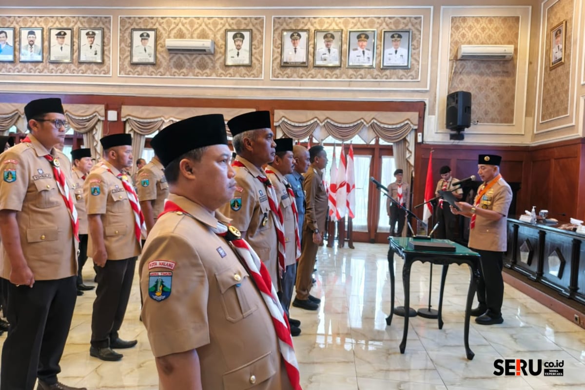 Pengurus Kwarcab dan Mabicab Pramuka Kota Malang Dilantik, Fokus Persiapkan Perda Pramuka