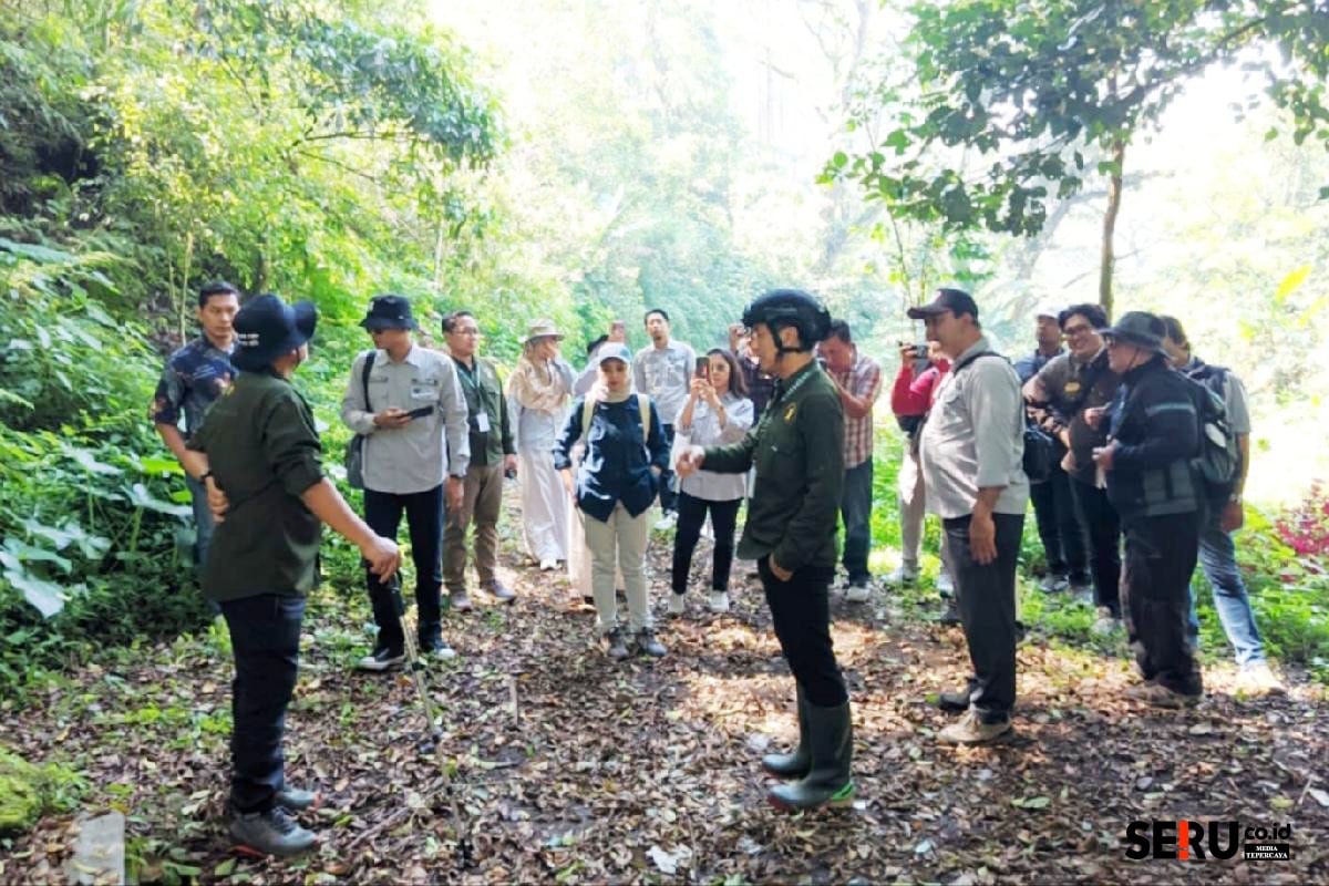 Kegiatan tracking di UB Forest bersama media, tim Humas UB dan Pengelola Kawasan Hutan UB Inovasi UB Forest dalam Pengelolaan dan Pemanfaatan Hutan Pendidikan untuk Bumi Lestari