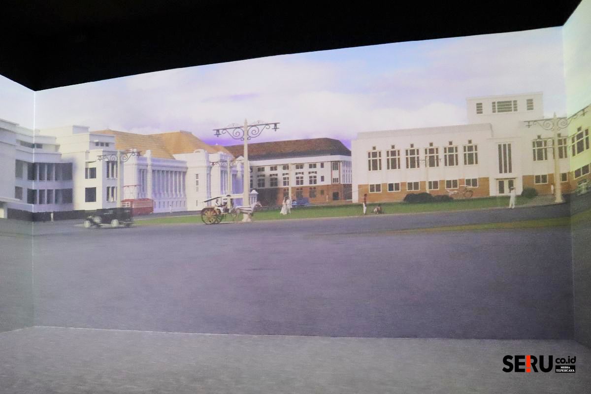 Serunya Menelisik Sejarah Numismatika hingga Kebijakan Moneter di Museum Bank Indonesia 1 Gedung De Javasche Bank (DJB) dengan teknologi video mapping di ruang Immersive Cinema. (rhd)