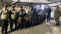 Koramil Blimbing Bersama Satkorcab Banser Patroli Malam Potensi Titik Rawan