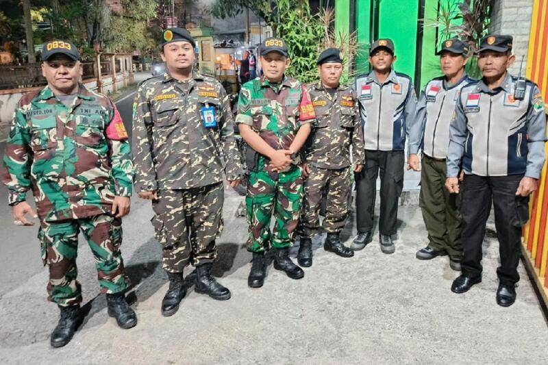 Koramil Sukun, Banser dan Linmas Patroli Gabungan Jaga Keamanan Lingkungan