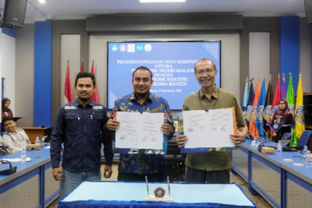 Polinema Tandatangani Nota Kesepahaman dengan Politeknik Industri Petrokimia Banten